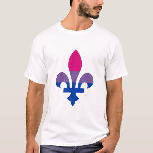 Fleur de lis T-Shirt à la fierté de la bisexualité
