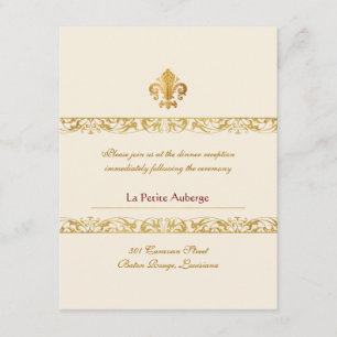 Fleur-de-lis Themed Empfang Einladung