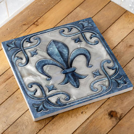 Fleur-De-Lis-Vintager Marmor und Perle Fliese