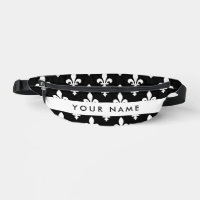 Fleur de Lis, Weiß auf Schwarz, Weiß, Ihr Name