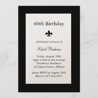 Fleur de Lise Birthday Einladung zu Champagner