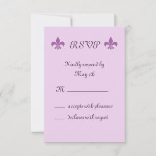 Fleur de Lise RSVP in Lilacs Karte