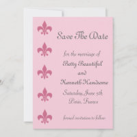 Fleur de Lise Save the Date in Hübschen Pinks