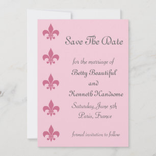 Fleur de Lise Save the Date in Hübschen Pinks