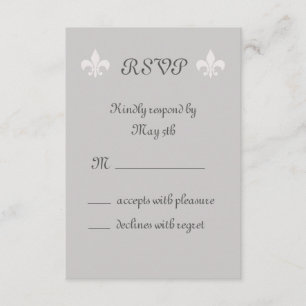 Fleur de Lise UAWG in Smokey Grays RSVP Karte