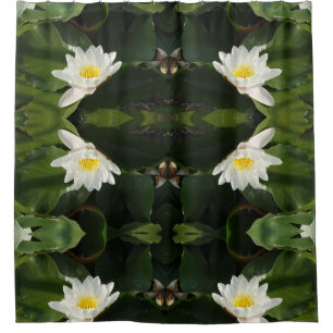 Fleur de Lotus Blanc Photo Douche rideau