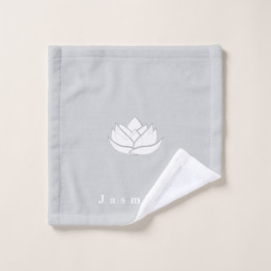 Fleur de lotus gris et blanc sur mesure