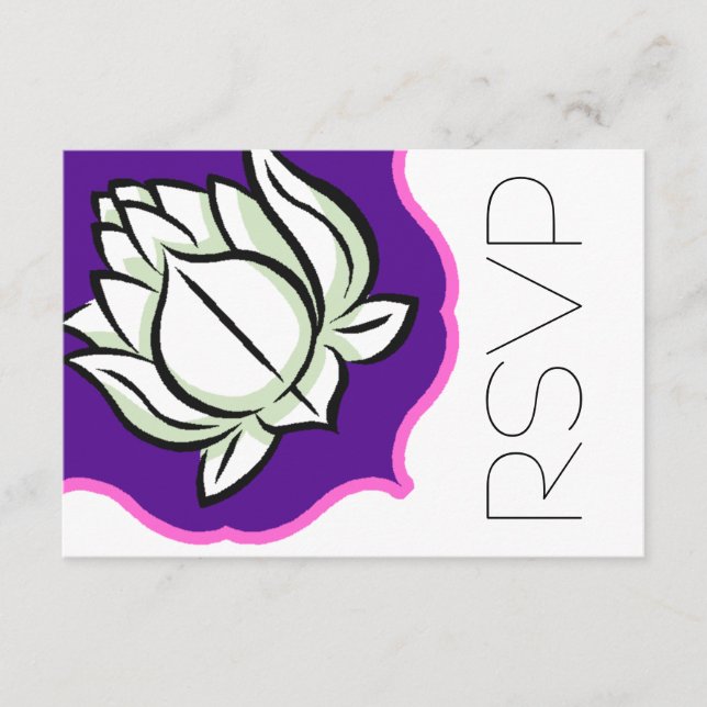 Fleur de lotus hindou RSVP (Devant)