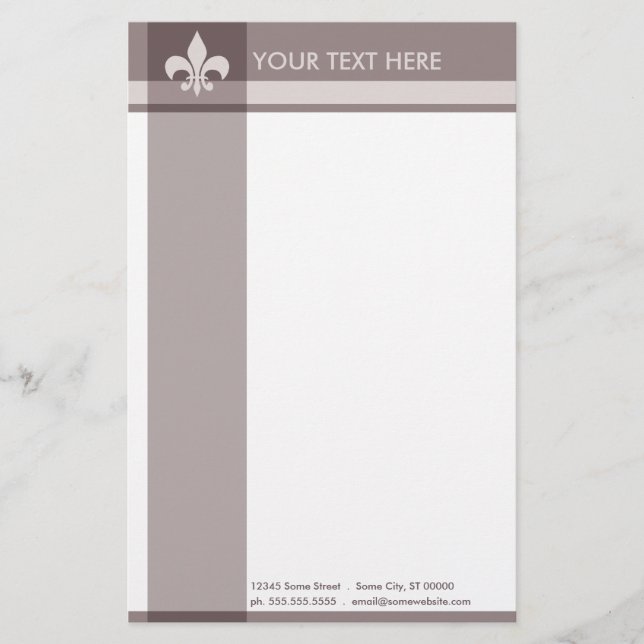 Fleur de lys briefpapier (Vorderseite)