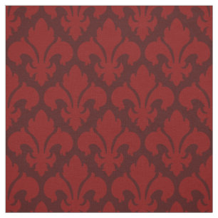 Fleur-De-lys deckte Muster-Rot mit Ziegeln Stoff