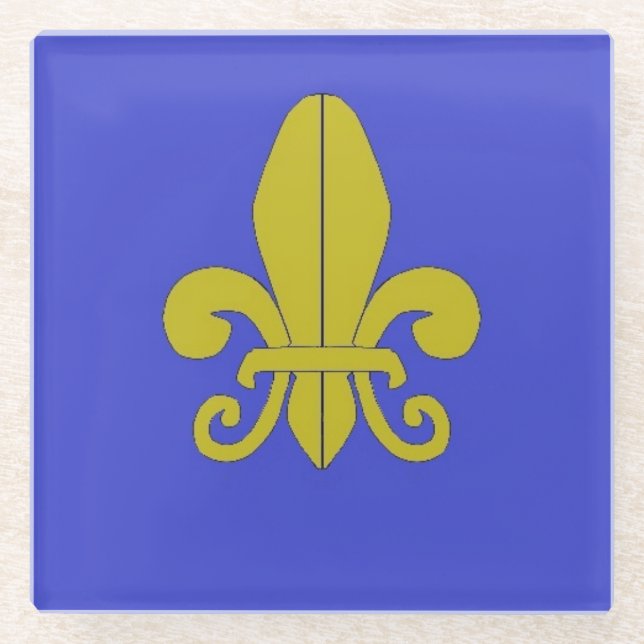 Fleur de Lys Glasuntersetzer (Vorderseite)