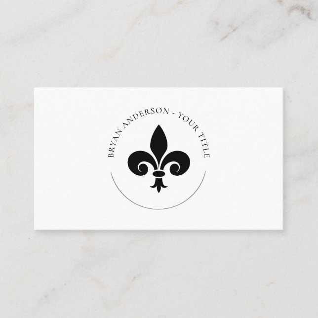 FLEUR DE LYS Logo-Visitenkarte Visitenkarte (Vorderseite)