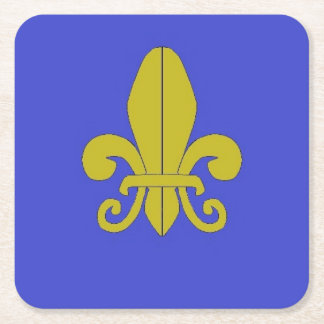 Fleur de Lys Rechteckiger Pappuntersetzer