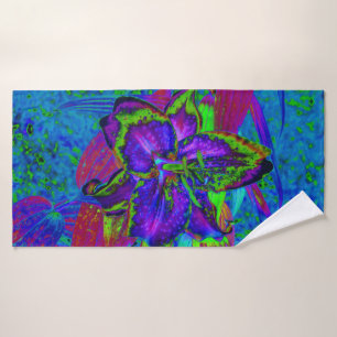 Fleur de Lys Violette et Verte Psychedelique