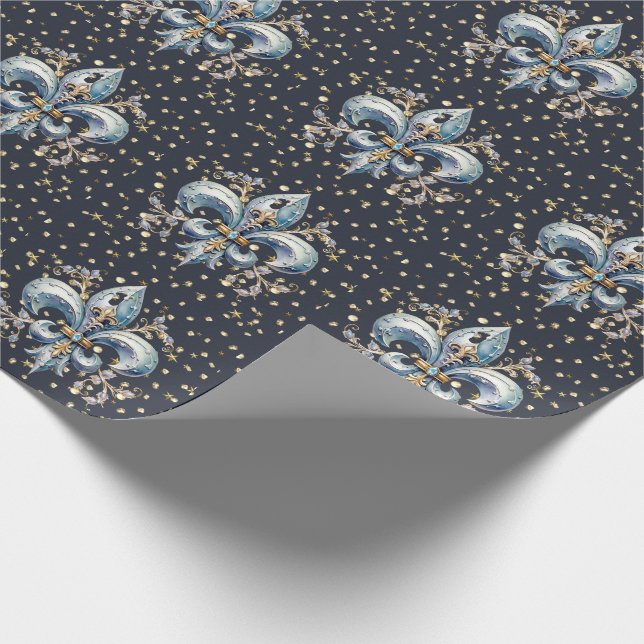 Fleur de Lys Wrapping Paper Geschenkpapier (Ecke)