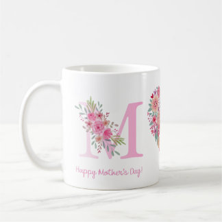 Fleur de maman coeur Heureux Mère's Day Mug