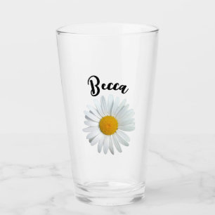 Fleur de marguerite blanche guillerette Verre pers