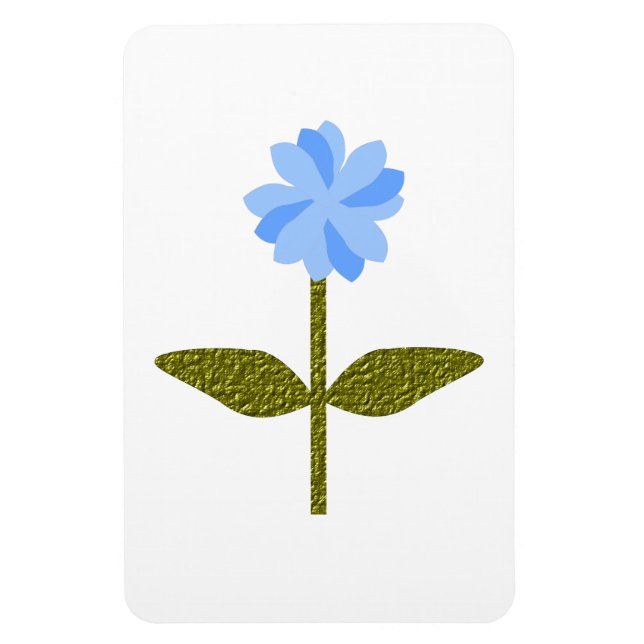 Fleur de marguerite Joli Blue Premium Magnet (Vertical)