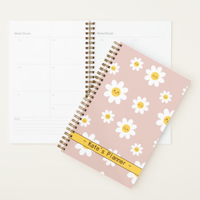 Fleur de marguerite mignonne et souriante motif ét (Devant avec enveloppe)