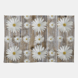 Fleur de marguerite, Planche rustique Serviettes d