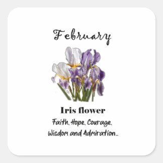 Fleur de naissance de février Sticker Iris