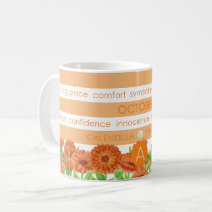 Fleur de naissance et Gem Strig Mug Octobre