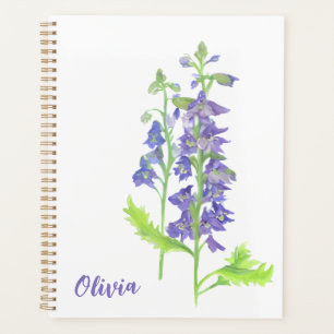 Fleur de naissance juillet Larkspur Aquarelle Plan