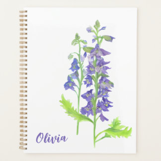 Fleur de naissance juillet Larkspur Aquarelle Plan