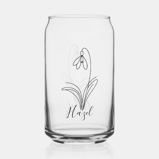 Fleur de naissance personnalisée en janvier (Recto)