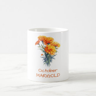 Fleur de naissance primaire d'octobre Marigold mug