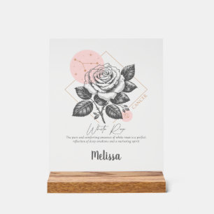 Fleur de naissance Zodiac Cadeau de cancer personn