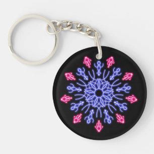 Fleur de néon bleu et rouge