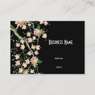 Fleur de pêche japonaise asiatique carte de visite
