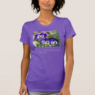 Fleur de pensée et T-shirt personnalisable