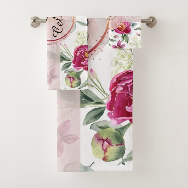 Fleur de pivoine sans soudure motif Jeu d'oreiller (En situation)