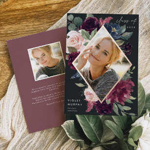 Fleur de prune   Faire-part d'obtention d'un diplô