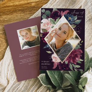 Fleur de prune Faire-part d'obtention d'un diplô