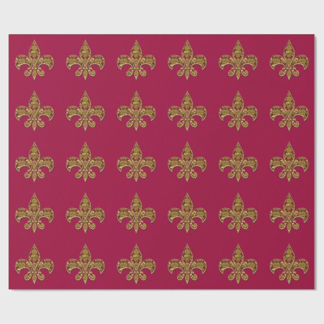 Fleur de Scarlet glatt Geschenkpapier (Flach)