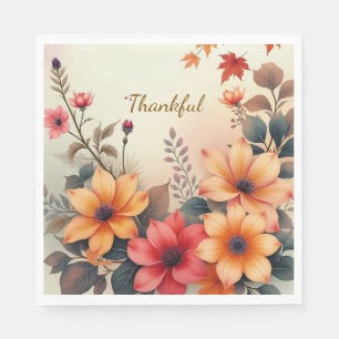 Fleur de serviettes en papier d'automne