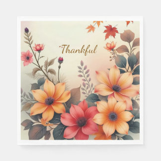 Fleur de serviettes en papier d'automne