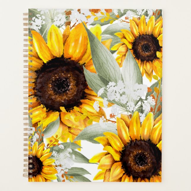 Fleur de tournesol Jaune Floral Rustique Automne F (Devant)
