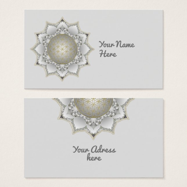 Fleur De Vie - Blossoms Mandala 1 (Devant & derrière)