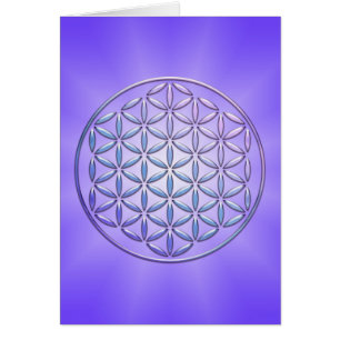 Fleur de vie / Blume des Lebens - timbre violet