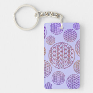 Fleur de vie / Blume des Lebens - Violet motif