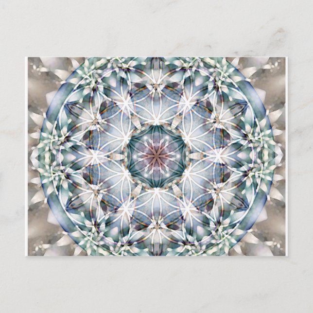 Fleur de vie Mandala 1 Cartes (Devant)