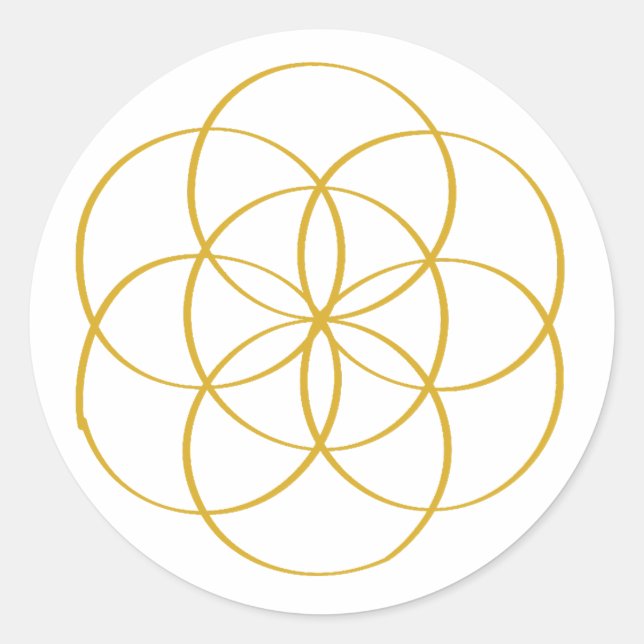 Fleur de vie - Sticker rond classique (Devant)