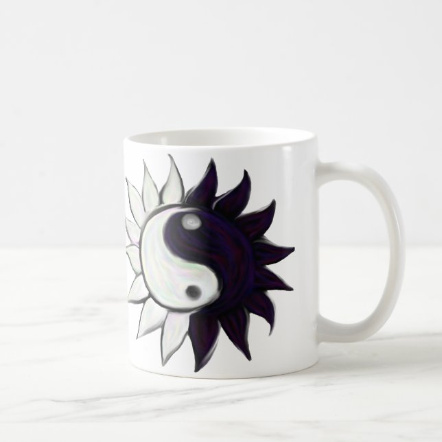 Fleur de Yin-Yang avec la citation sur la tasse (Droite)