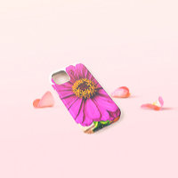 Fleur de Zinnia violette en coque iphone de fleurs