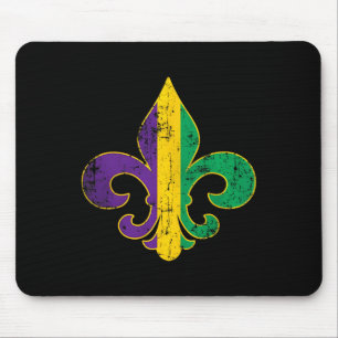 Fleur Delis Mardi Gras Symbol Louisiana Carnival N Mousepad