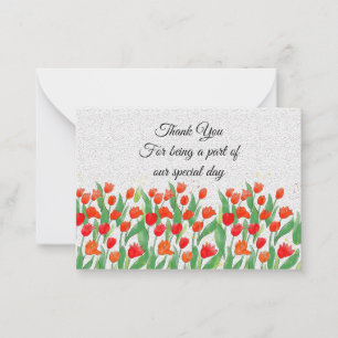 Fleur des tulipes au printemps Cartes de remerciem